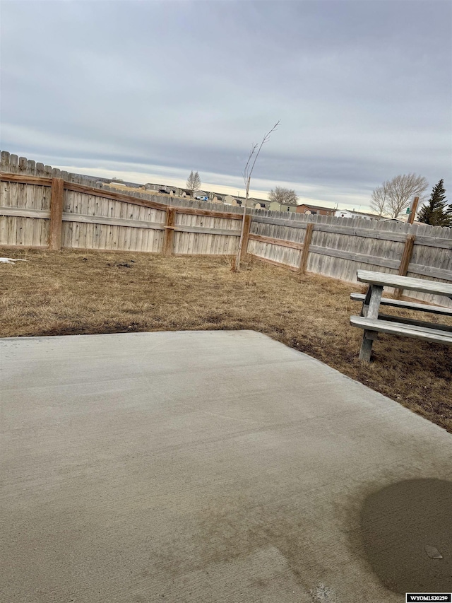 view of yard with a patio