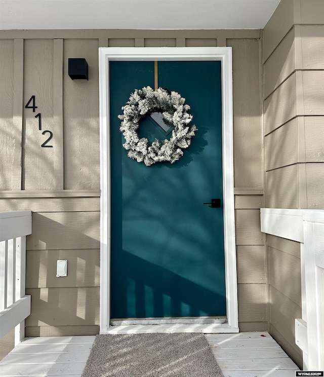 view of doorway to property