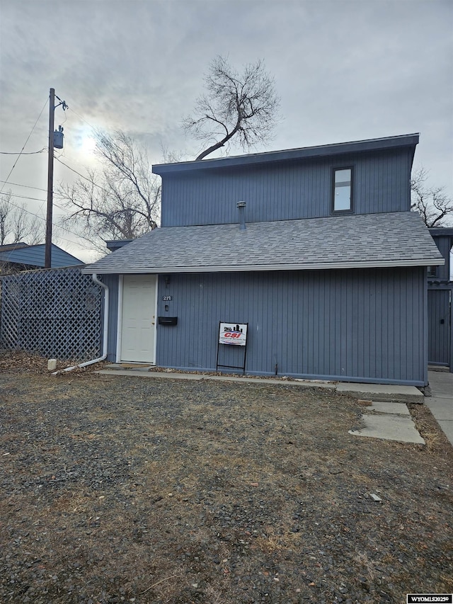 view of back of property