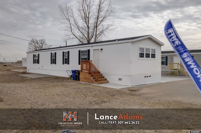 view of manufactured / mobile home