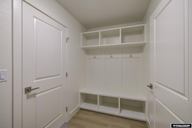 mudroom featuring light hardwood / wood-style flooring