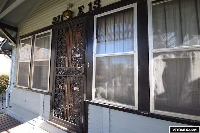 view of doorway to property