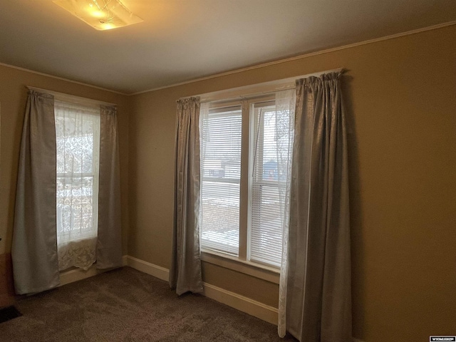 view of carpeted spare room