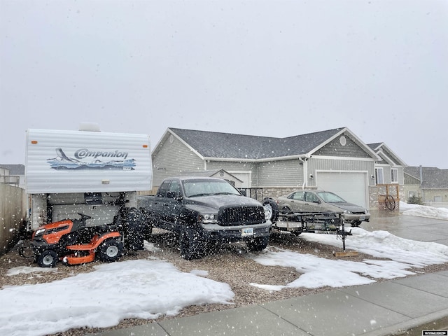 view of front of home featuring a garage