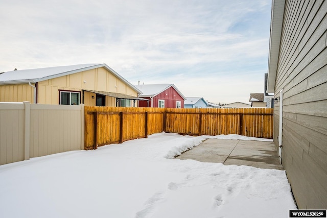 view of snowy yard