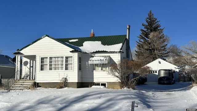 view of bungalow-style home