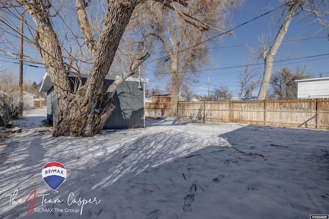 view of snowy yard