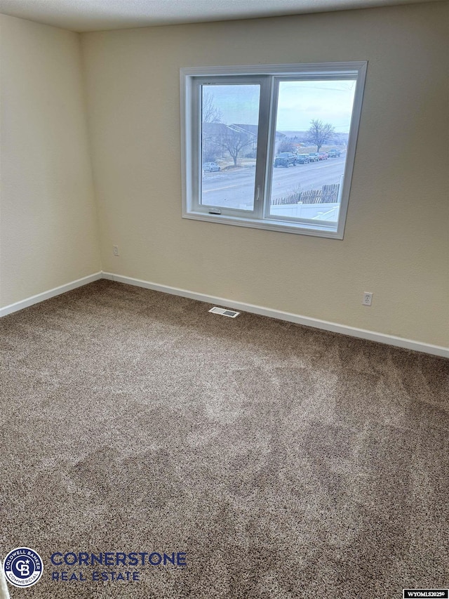 spare room featuring carpet flooring