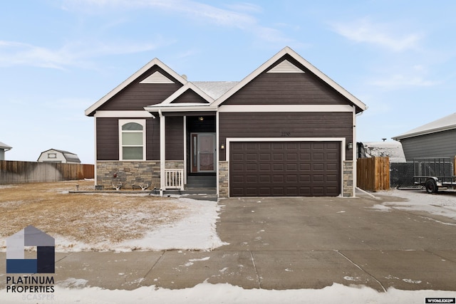 view of front of home featuring a garage