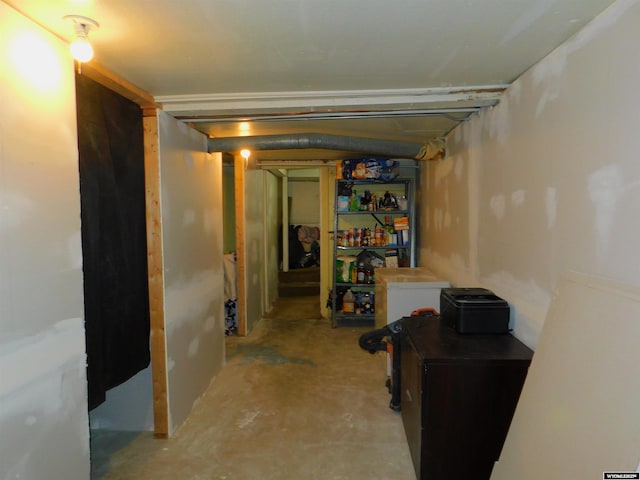 view of basement