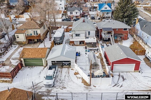 view of snowy aerial view