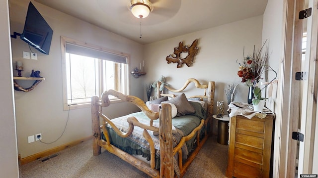 view of carpeted bedroom