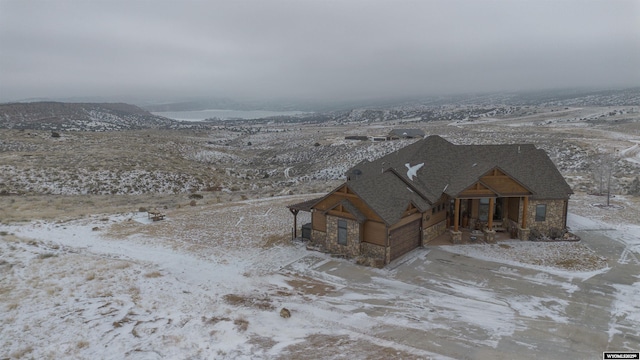 exterior space with a mountain view