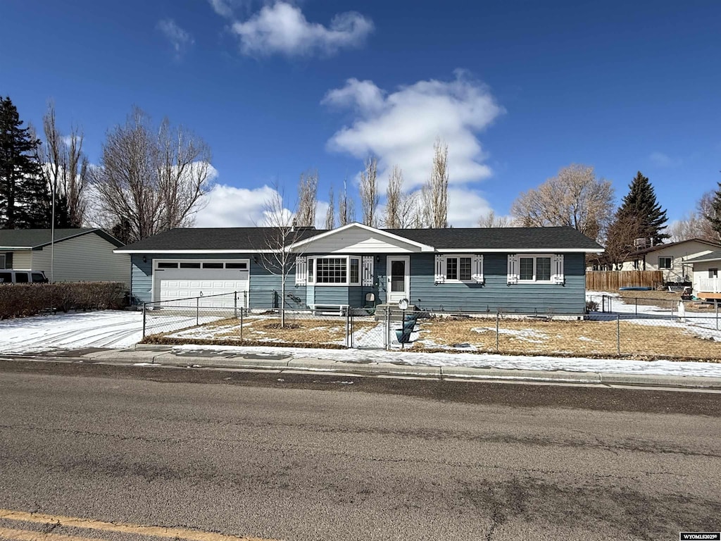 ranch-style house with a garage