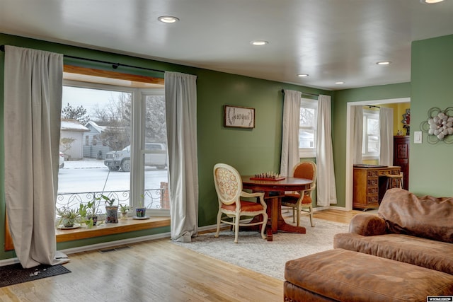 interior space featuring light hardwood / wood-style floors