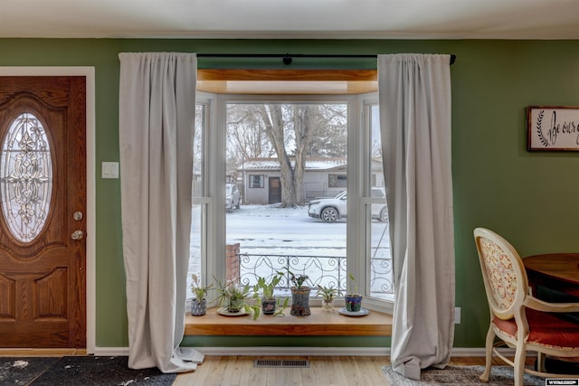 foyer featuring a wealth of natural light