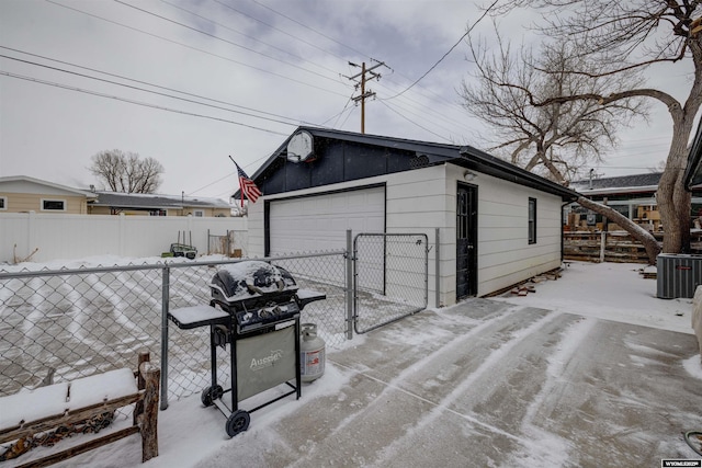 exterior space with central AC unit