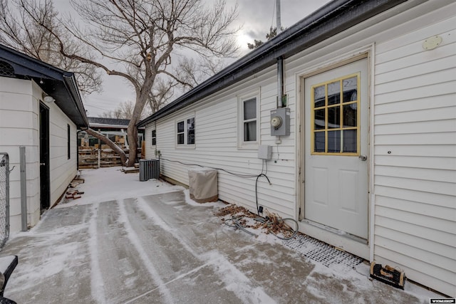 view of home's exterior featuring central AC