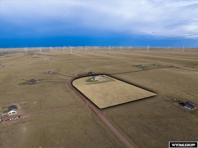 bird's eye view featuring a rural view