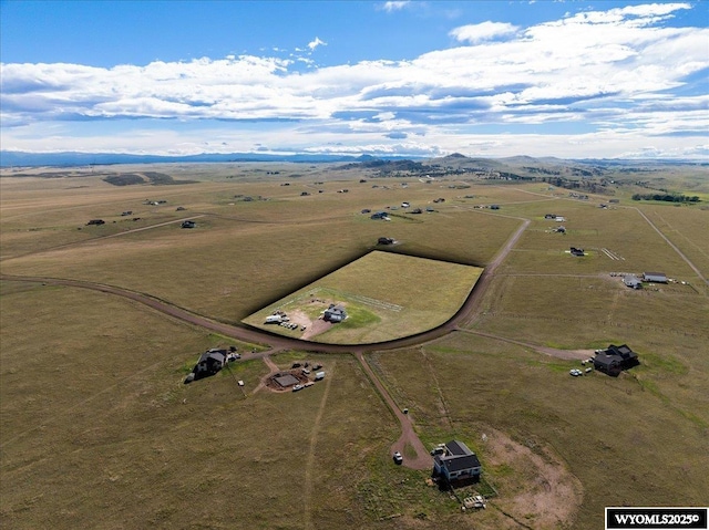 drone / aerial view with a rural view