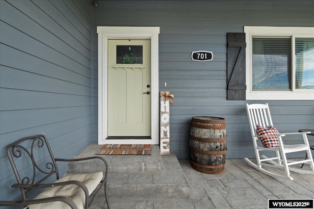 view of doorway to property