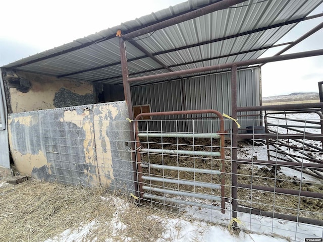 view of horse barn