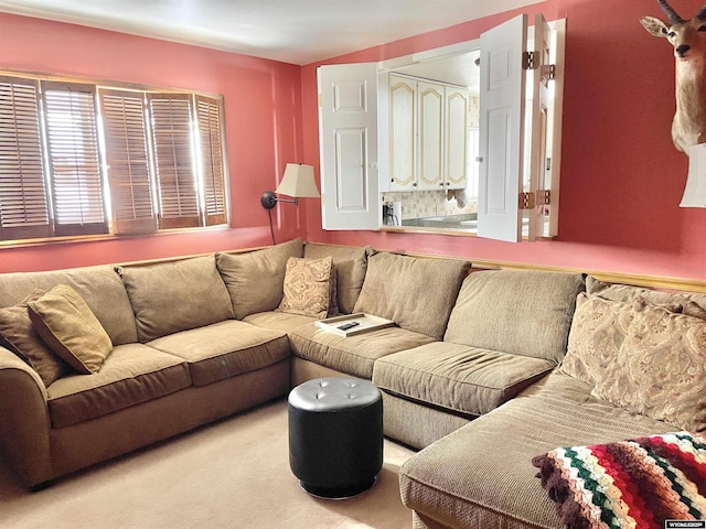 view of carpeted living room