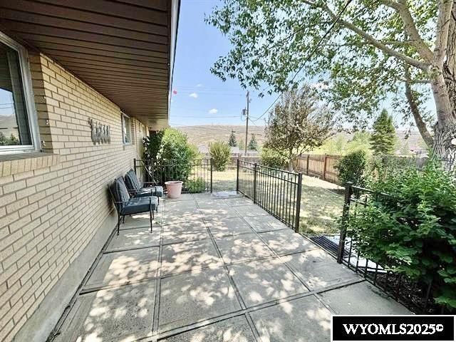 view of patio with a fenced backyard