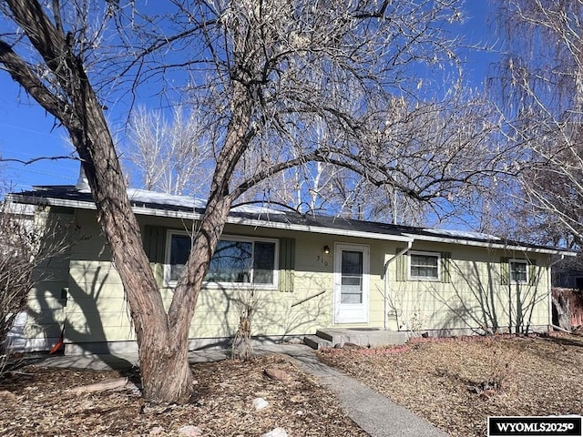 view of ranch-style house