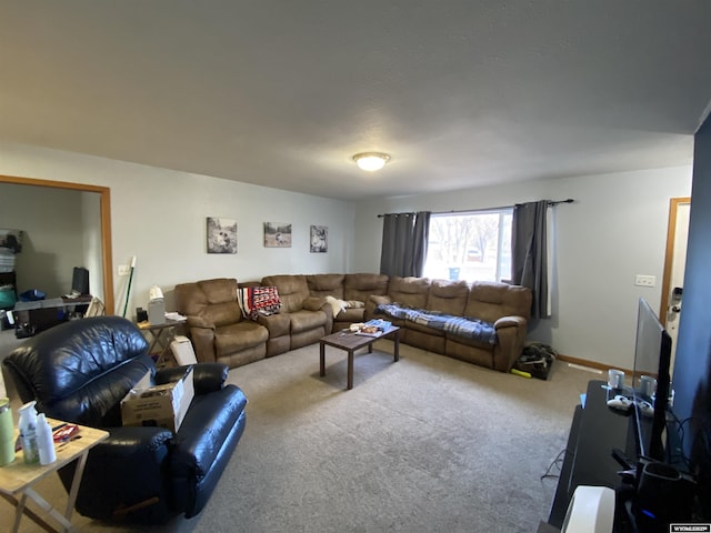 view of carpeted living room