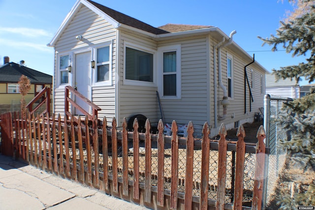 view of front of property with fence