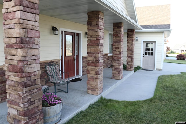 view of patio / terrace featuring a porch