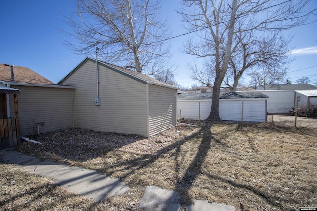 exterior space featuring fence