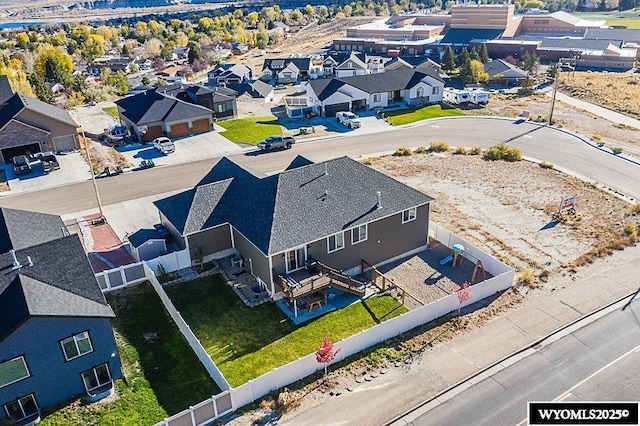 drone / aerial view featuring a residential view