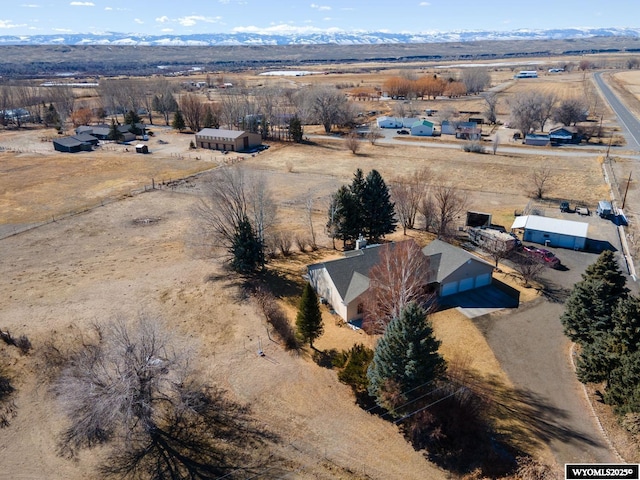 bird's eye view with a rural view