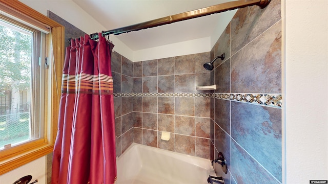 full bath featuring shower / tub combo