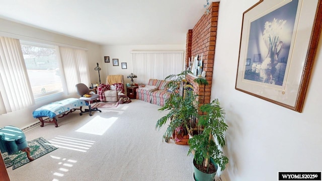 view of carpeted living room