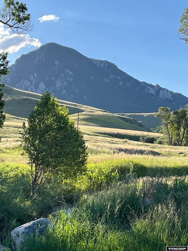 property view of mountains with a rural view