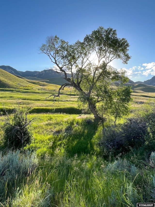 mountain view with a rural view