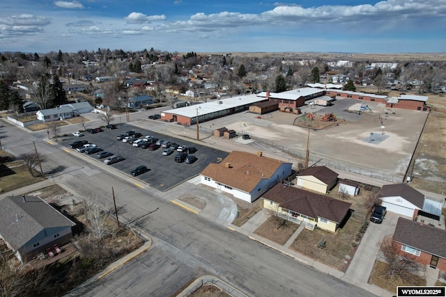 bird's eye view with a residential view