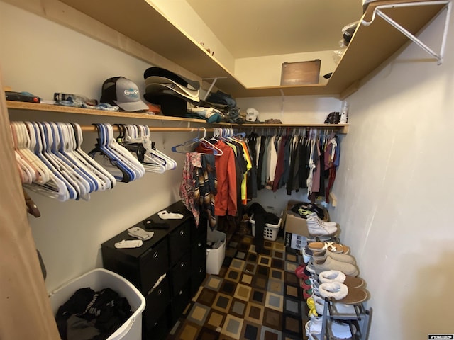 view of walk in closet