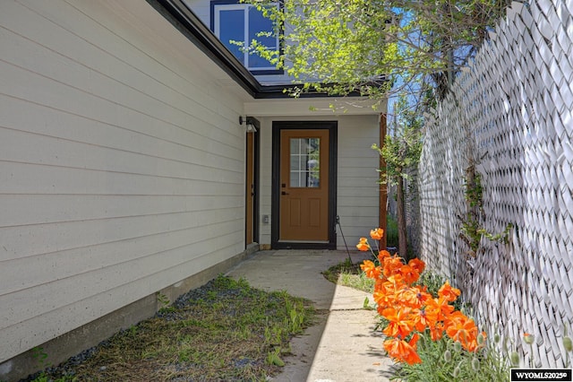 view of doorway to property