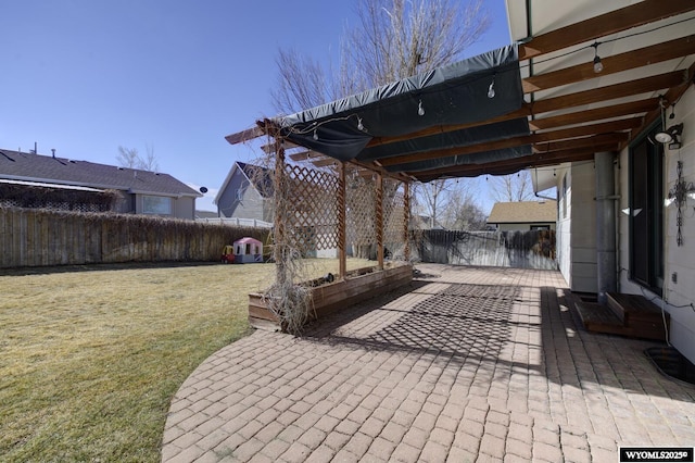 view of patio with fence