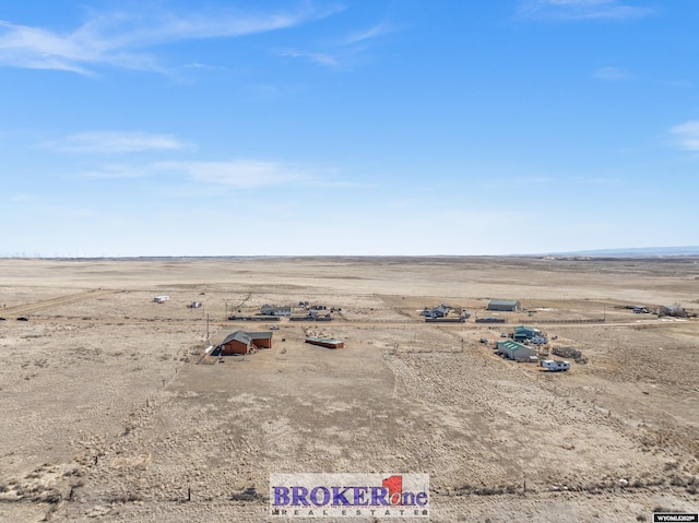 aerial view with a rural view and view of desert