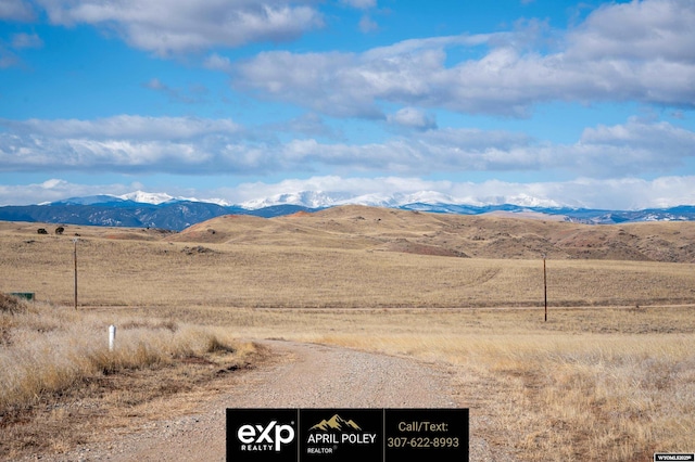 property view of mountains featuring a rural view