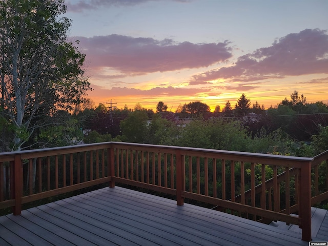 view of deck at dusk