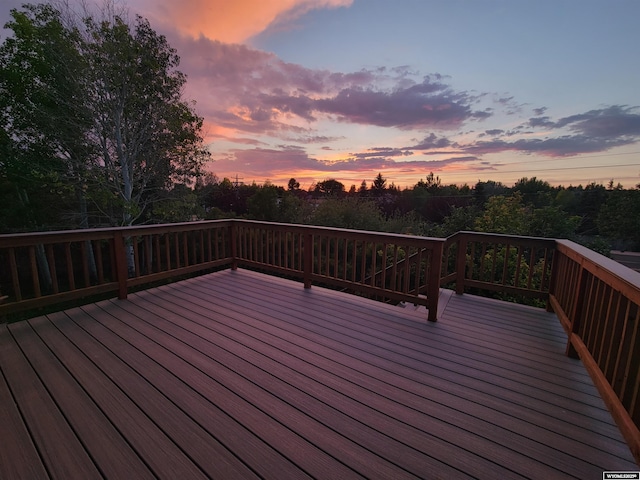 view of deck at dusk