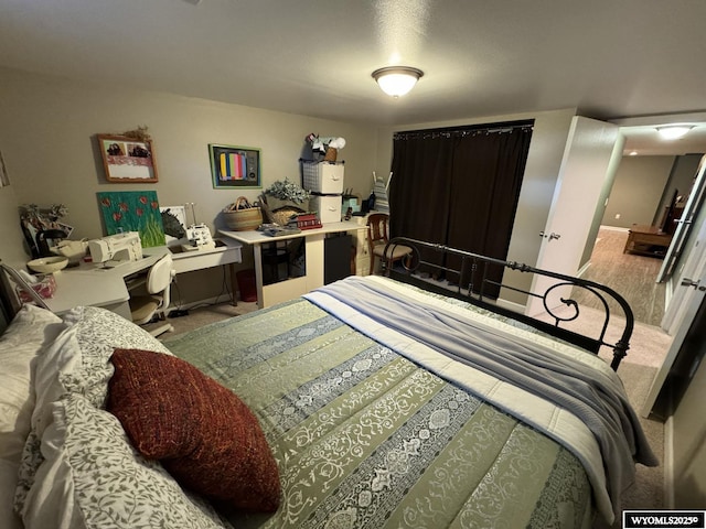 view of carpeted bedroom