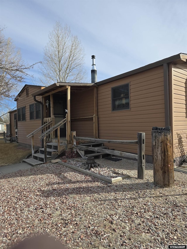 view of front of property with entry steps