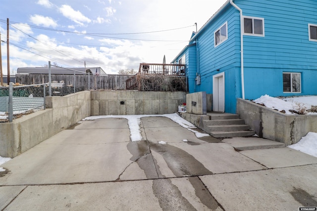 view of patio / terrace with fence